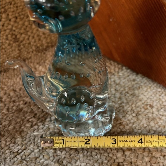 Vintage Elegant Murano Glass Cat Figurine - Blue - Picture 15 of 15